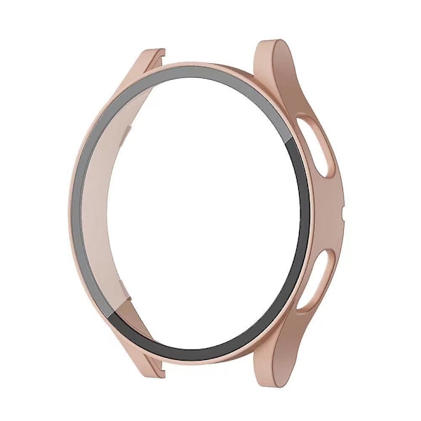 Glas+etui til Samsung Galaxy Watch 4 44mm 40mm Tilbehør Pc All-around Anti-fall Bumper Cover+skærmbeskytter Galaxy Watch4 pink Galaxy watch 4 40mm