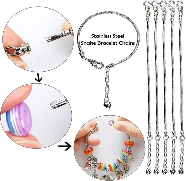 130 stycken Berlock armband gör kit DIY Craft smycken set
