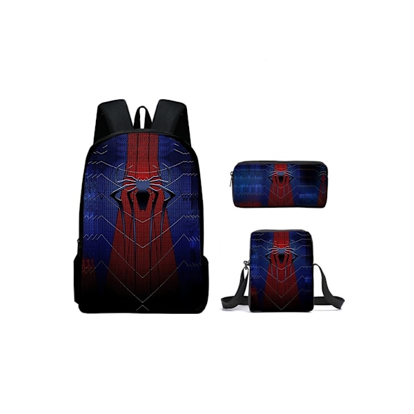 Spider-Man Skole Rygsæk Tredelt Sæt1