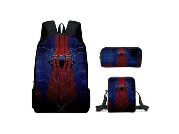 Spider-Man skolryggsäck tredelad set1