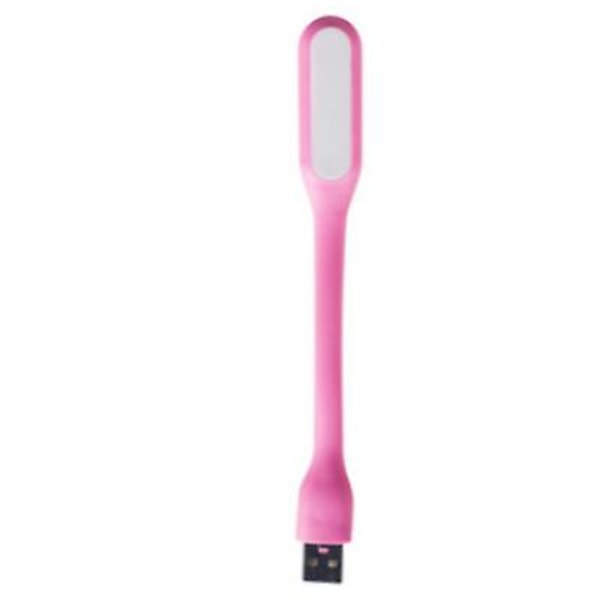 Flexibel LED USB-lampa Boklampa Mini Bärbar USB LED-lampa Strömförsörjning Bärbar Notebook LED-läslampa USB-nattlampa Pink