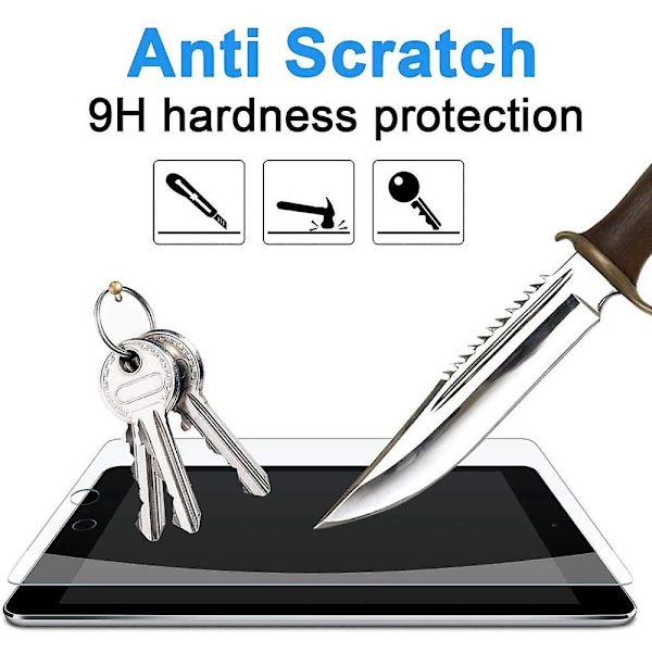 2 stykker herdet glassfilm kompatibel med Ipad Air 2 9,7 tommer herdet Ipad 2018 herdet glass 9h Hd, bruddsikker beskyttelsesfilm