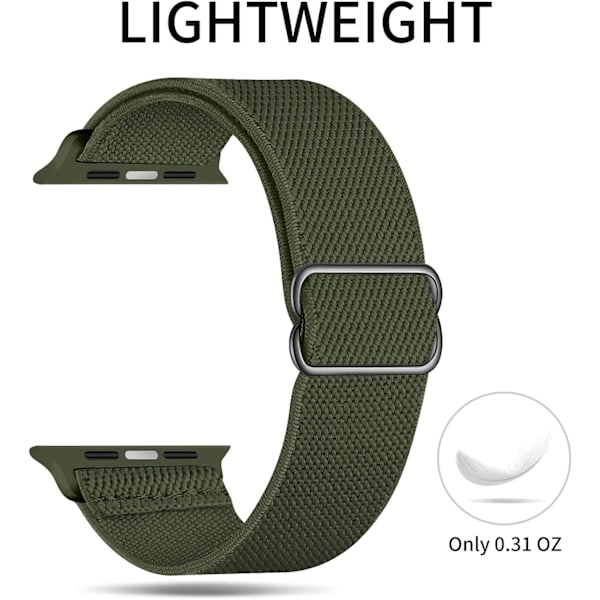Elastisk Solo Loop-reim kompatibel med Apple Watch-reimer 28 38mm/40mm/41mm