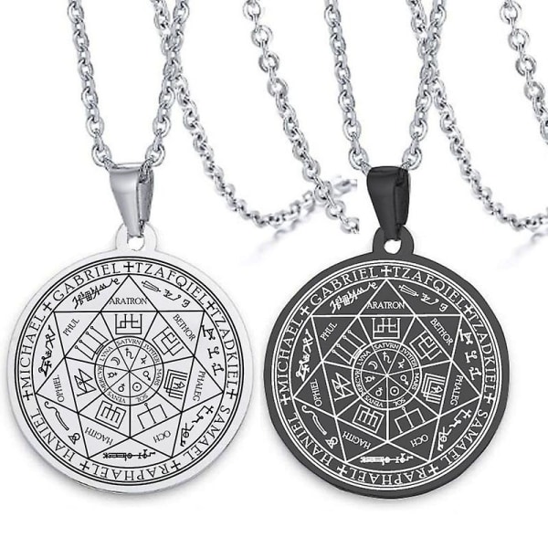 Angel Pendant 7 Angel Pendant Solomon Pendant Seal Quadrangular Herre Angel Sigil Halskæde Herre Sev