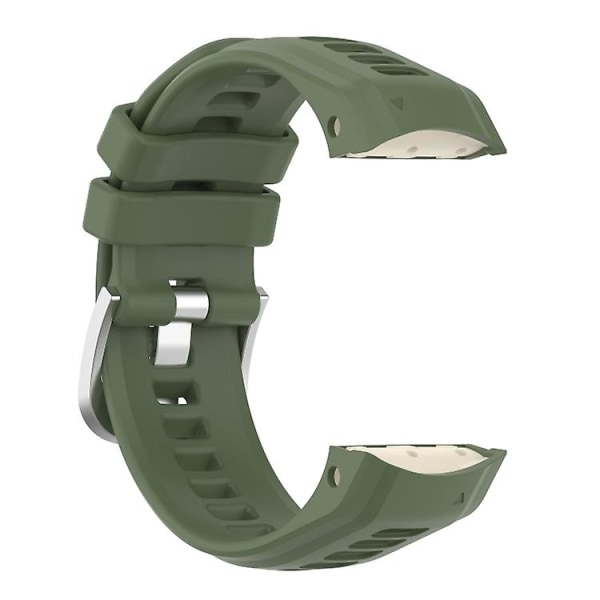 For Garmin Instinct 2s Silikon klokkerem i rustfritt stål Dark Green