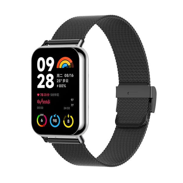 Milanese Rem til Xiaomi Smart Band 9 Pro (Sort)