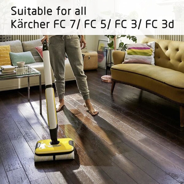 8-delt sæt ruller til Karcher Fc7 Fc5 Fc3 Fc3d Gulvrens