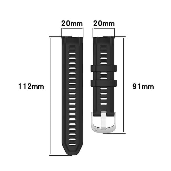 Til Garmin Instinct 2s silikone urrem Black