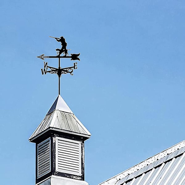 Weathervane Hunter Støpejern vindretningsindikator med takfeste, Weat