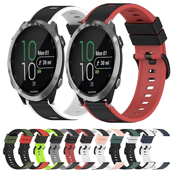 Garmin Forerunner 645 Music 20 mm:n kaksivärinen watch Black-Red