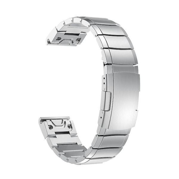 Til Garmin Forerunner 935 22mm Tortoise Shell rustfrit stål urbånd Sliver