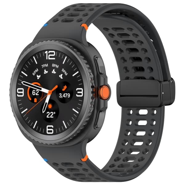 Stropp for Samsung Galaxy Watch 8/Watch 8 Classic pustende silikonstropp (grå)
