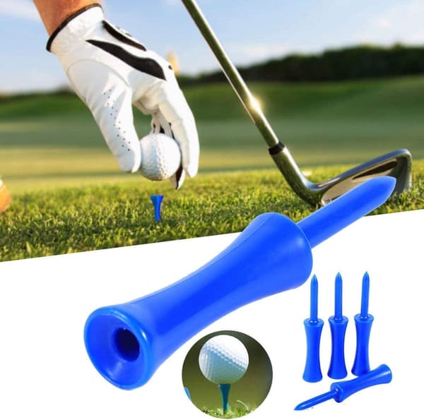 60-pack Plastgolftee med förvaringslåda - olika storlekar och färger