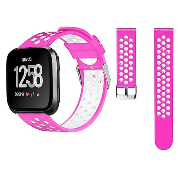 Til Fitbit Versa Simple Fashion Silikone Watch Band Magenta