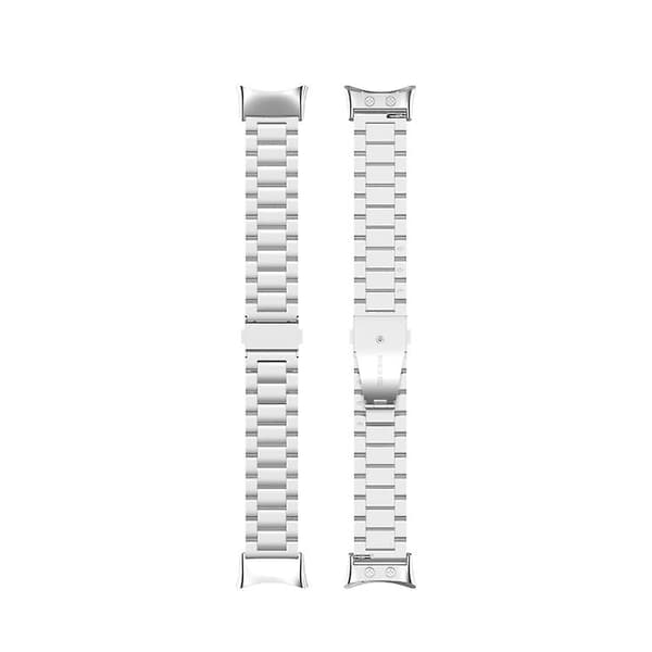 Til Garmin Forerunner 45 / 45s / Swim 2 Universal Three Beads rustfrit stål urbånd Silver
