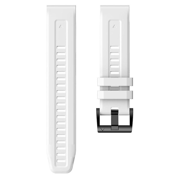 Til Garmin Descent Mk 2i Metalspænde Ensfarvet Silikone Urrem HDY White