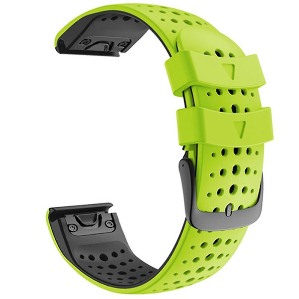 Reservedeler Rem for Garmin Fenix 5 5Plus 6 6Pro 7, Silikon 22mm Smartwatch Håndledd Green