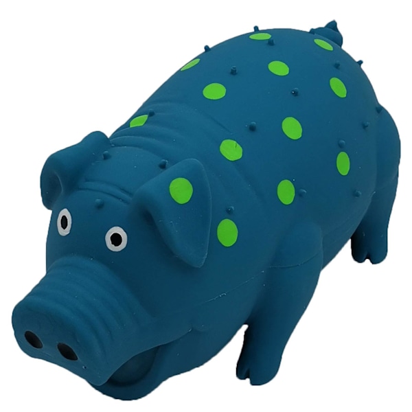Nariseva sian muotoinen koiranlelu, sian muotoinen koiranlelu pienille, keskisuurille ja suurille koirille, kestävä kumisian vinku koiranpentujen pureskelulelu Blue 2 pcs