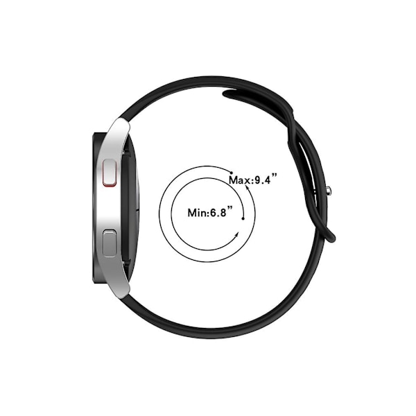 Rem for Garmin Forerunner 245 20 mm rosa silikonrem i helfarge