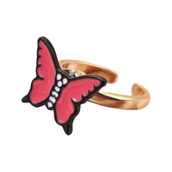 Dame Angst Ring Trykaflastning Roterende Ring Spinner Til Veninde C red butterfly