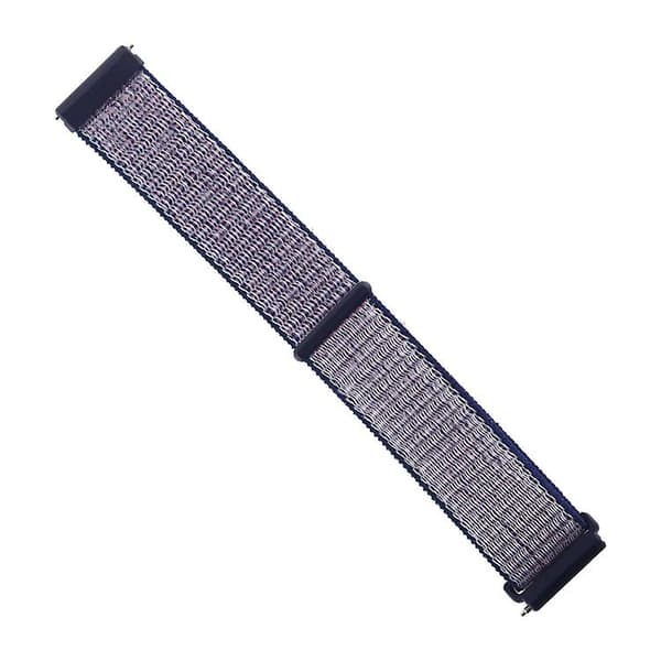 Til Fitbit Versa / Versa 2 Nylon urbånd med krog og løkke Blue Grey