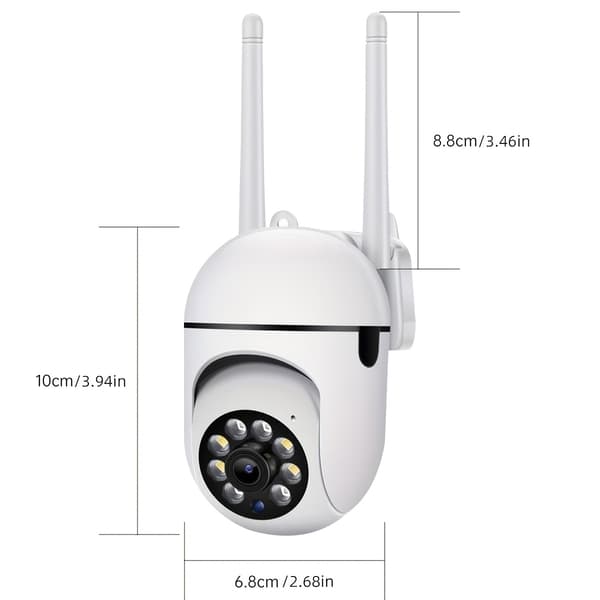 Trådløst kamera 1080P Full HD nattsyn sikkerhetskamera trådløs WiFi