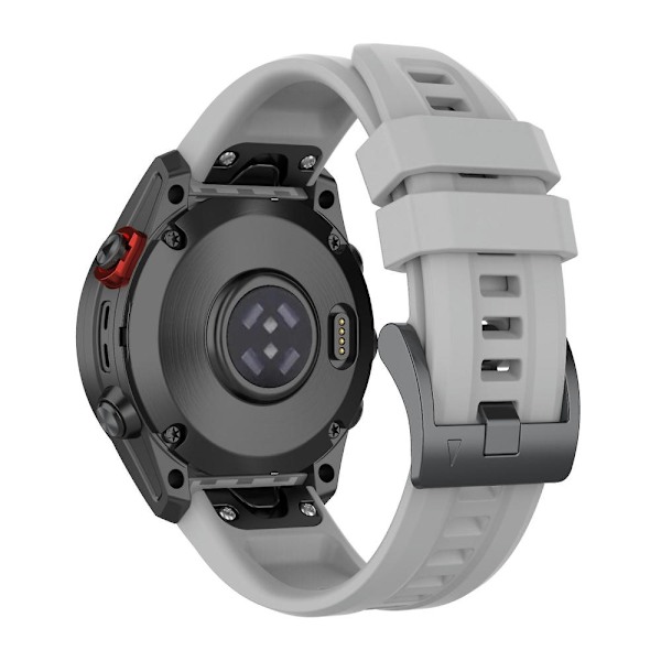 22mm Quick Release Silikonerem til Garmin Fenix 5X Grey