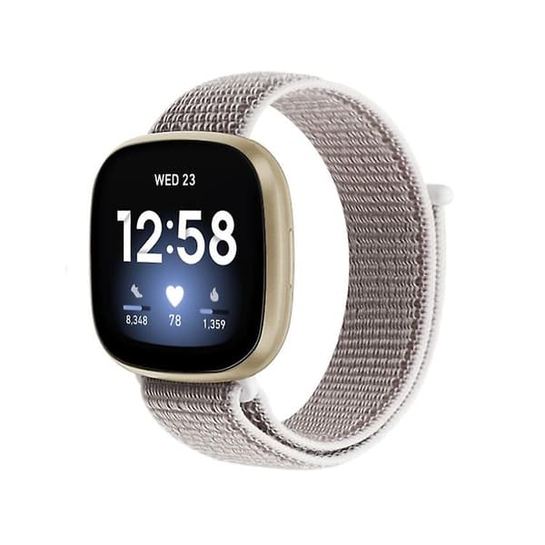 Fitbit Versa 3 Nylon Loop watch Seashell Color