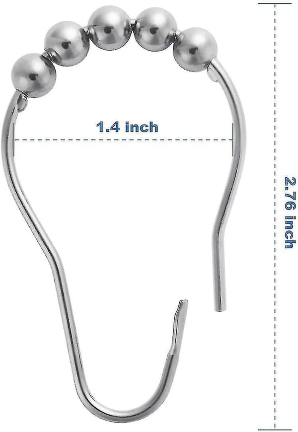 Duschdraperikrokar Ringar, Metall Duschdraperikrokar Ringar 12st Chrome