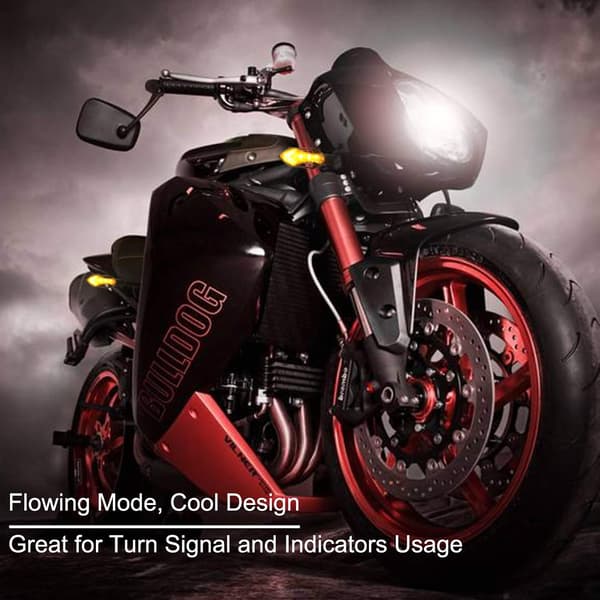 4 stk. Motorcykel Blinklys Flowende Blinklys - 12V