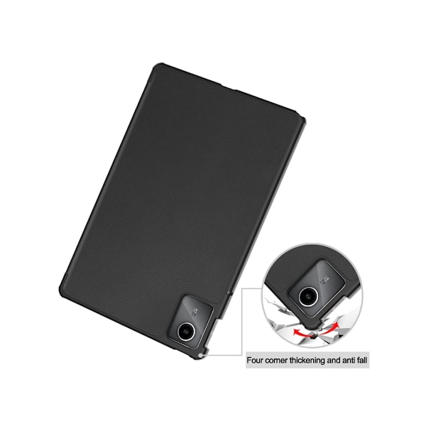 Etui til Lenovo Pad 2024 Tb331fc/tab M11 Tb330fu 11 Tre Folding Dormant Anti Fall (Svart)