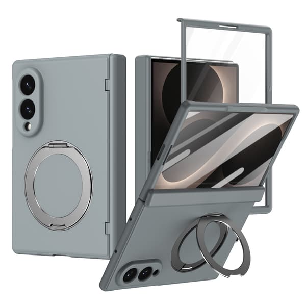 Etui til Samsung Galaxy Z Fold8, støtsikkert med magnetisk stativ og skjermbeskytter Grey