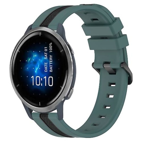 Garmin Venu 2 22 mm pystysuuntaiselle kaksiväriselle watch Green-Black