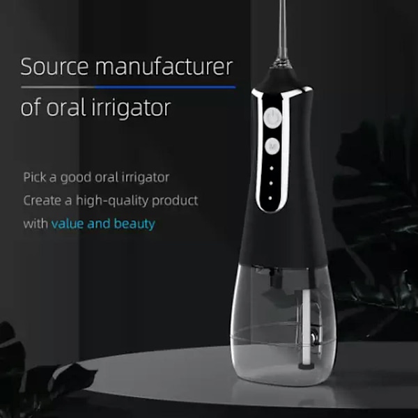 Oral Irrigator Vattentråd 300Ml Svart