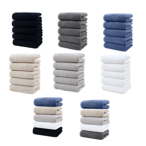 Ren bomullshandduk Mjuk och absorberande 5-pack Khaki/34x78cm