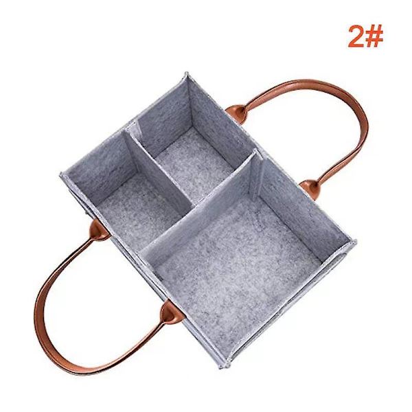 Baby Bleie Organizer Caddy Filt Endring Bleie Barn Oppbevaring Bæreveske Grå