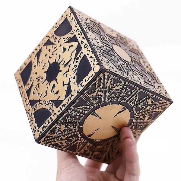 1:1 Hellraiser Cube Puzzle Box Bevegelig Lament Terror Film Serie Puzzle Box Cube Fullt funksjonell Pinhead Prop Model Figur Leke