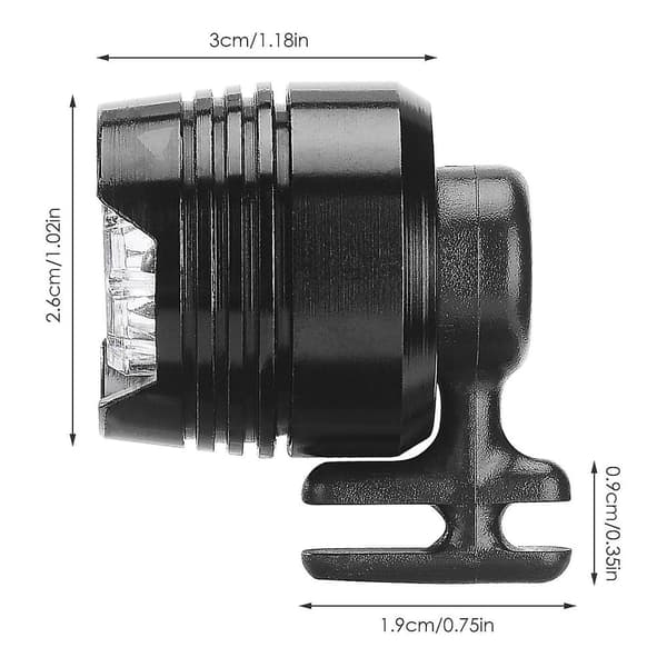 2 st Clog-skor Lätta strålkastare för Croc Led Bärbar Camping Vandring Ipx5 Vattenresistent Clogs Tillbehör Black