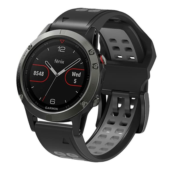 Silikoniranneke Garmin Fenix 7 22mm e Black Grey