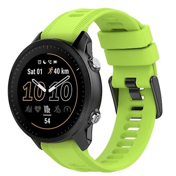 Til Garmin Descent G1 22 mm ensfarvet silikoneurrem Lime Color