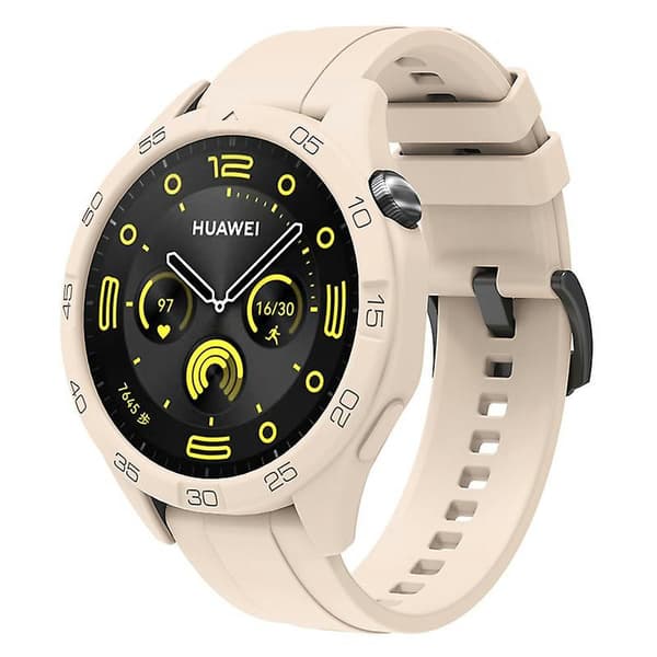 Silikone Rem til Huawei Watch GT 4 46mm, med Urkasse Starlight