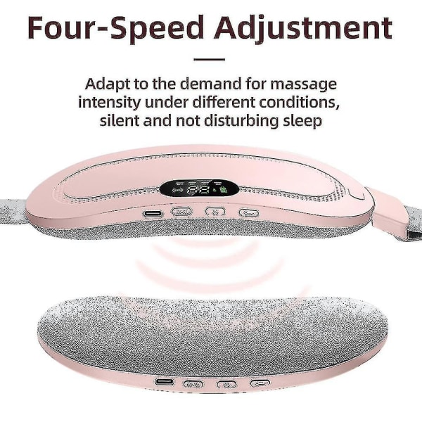 Usb Elektrisk Värmebälte Menstruations Midja Värmeplatta Massage Period Smärta Lindring Kramper Bästa Present White