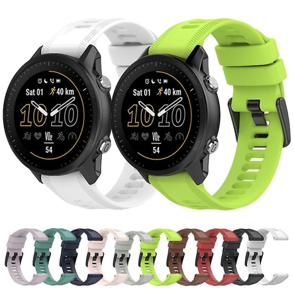 Til Garmin Instinct 22 mm ensfarvet silikone urrem Lime Color