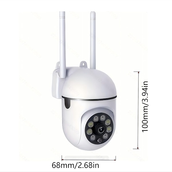 Langaton HD WiFi -valvontakamera seinäkiinnityksellä, yönäkö, sovellushallinta