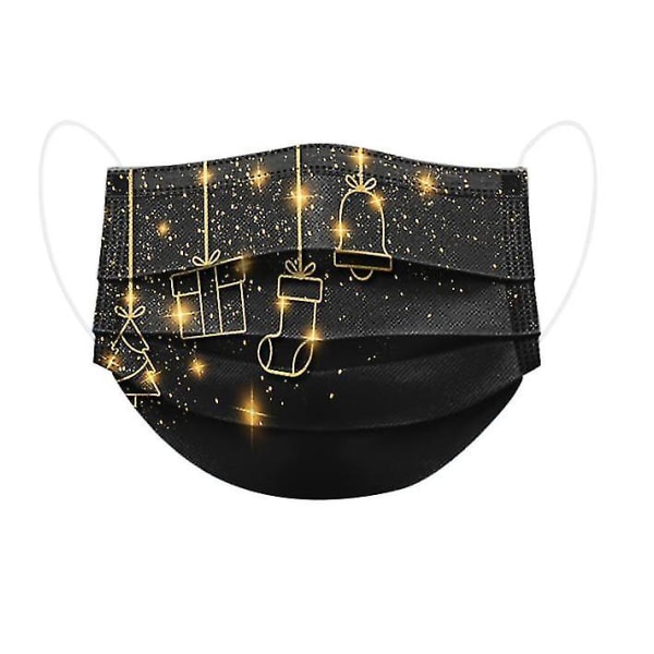 50 kpl Gradient Star Printed Adult Mask, Christmas Kolmikerroksinen kertakäyttöinen maski