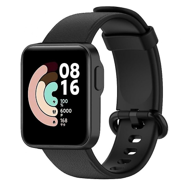 Ranneke Xiaomi Mi Watch Lite -rannekkeelle, vaihtoranneke, ranneke silikonista, Redmi Watch 2 Lite -rannekkeelle Black