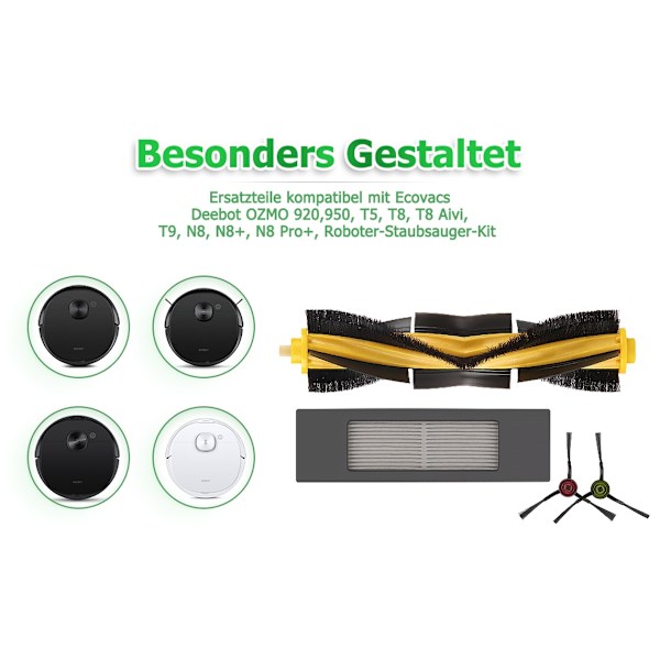 Ecovacs Deebot Ozmo 920 950 T5 T8 Aivi Max Tilbehør 10 Dele Mult