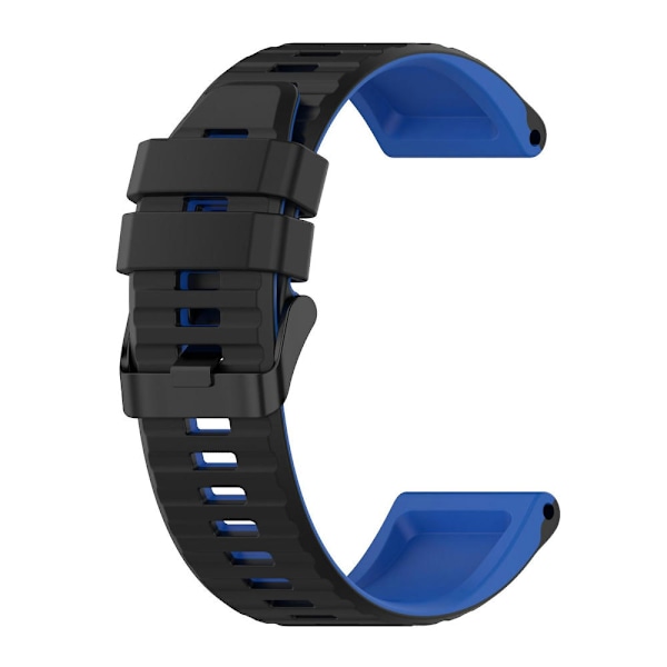 Silikonrem for Garmin Fenix 7 22mm Black Blue