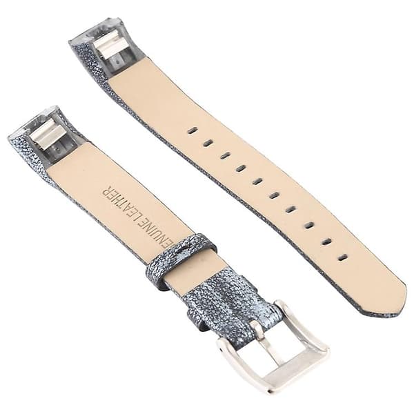 Smart Watch Shiny Leather Watch Band For Fitbit Alta Grey