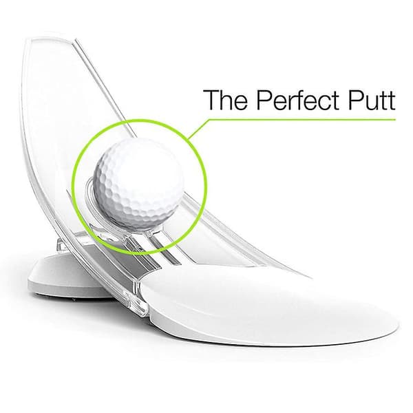 Tryk Putt Trainer - Perfektionér dit golfputt, hvid